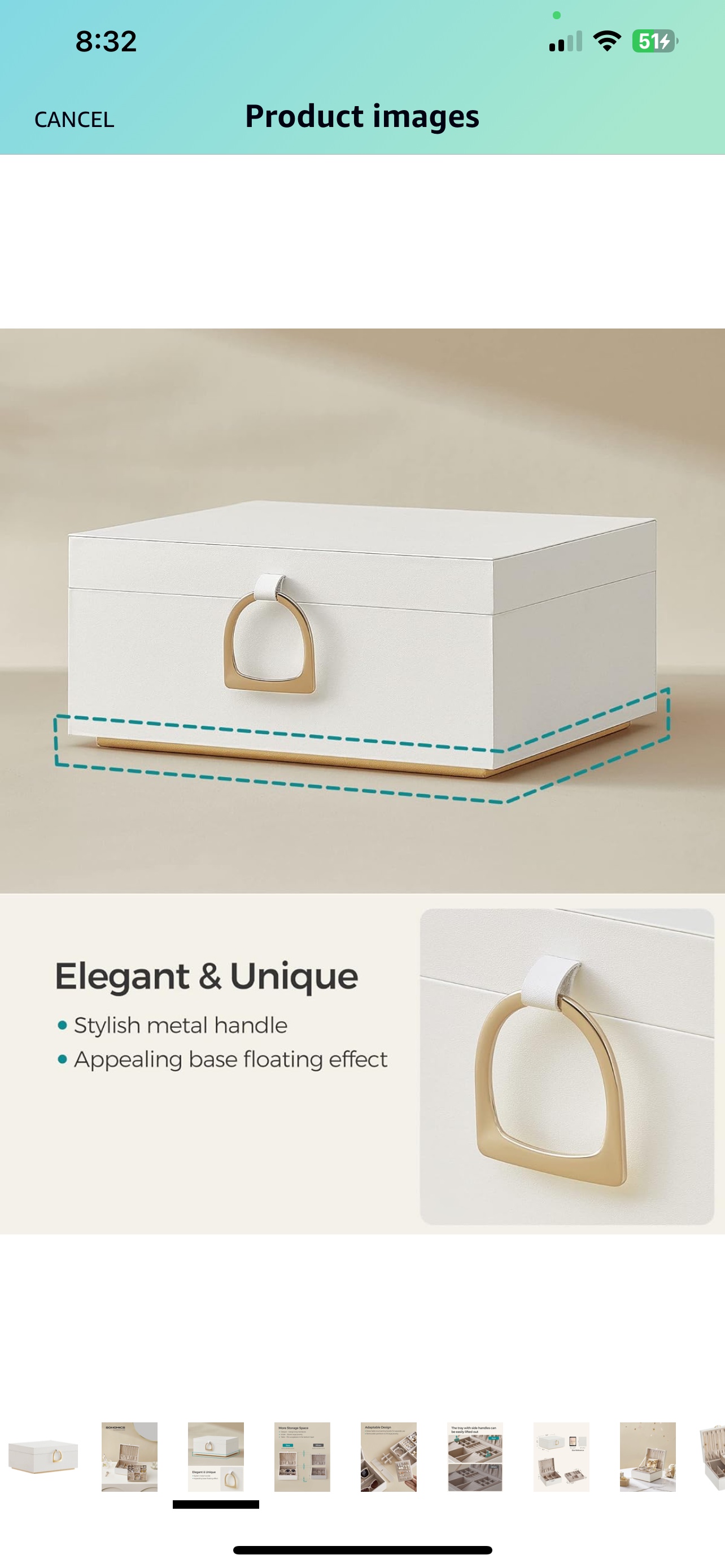SONGMICS 2-Layer Jewelry Box - photo 3