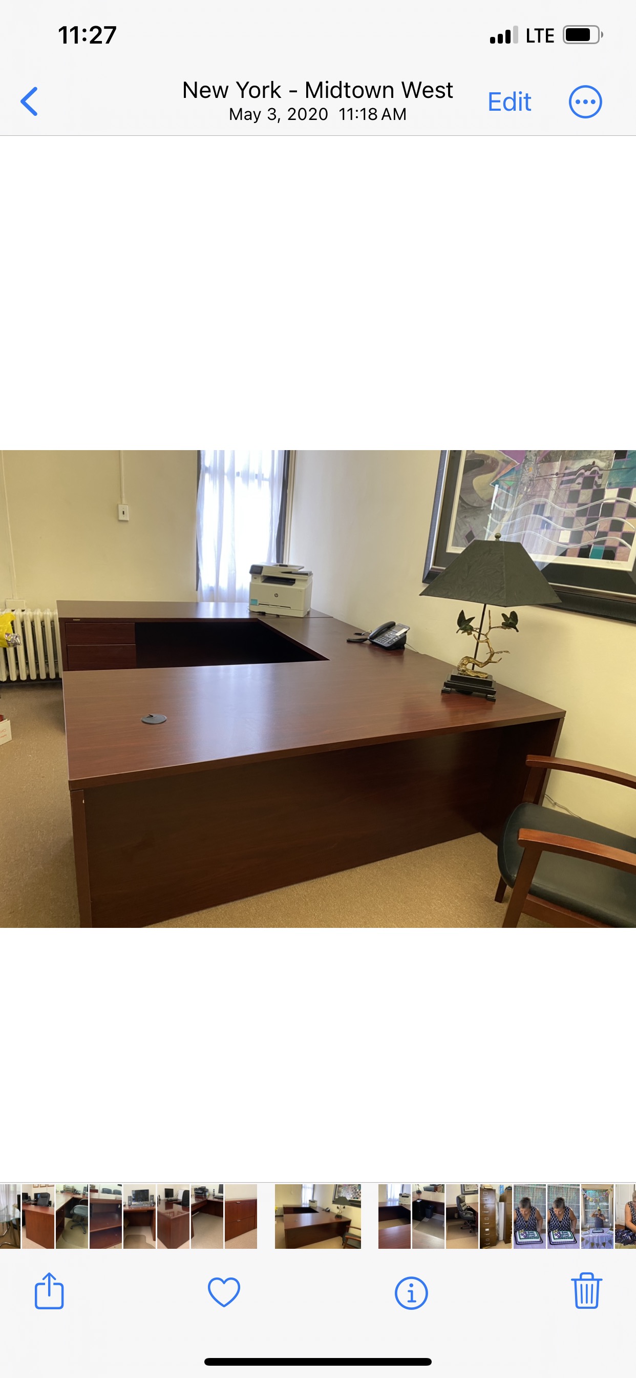 Executive office desk large 3 piece #freecycle image indicator(2)