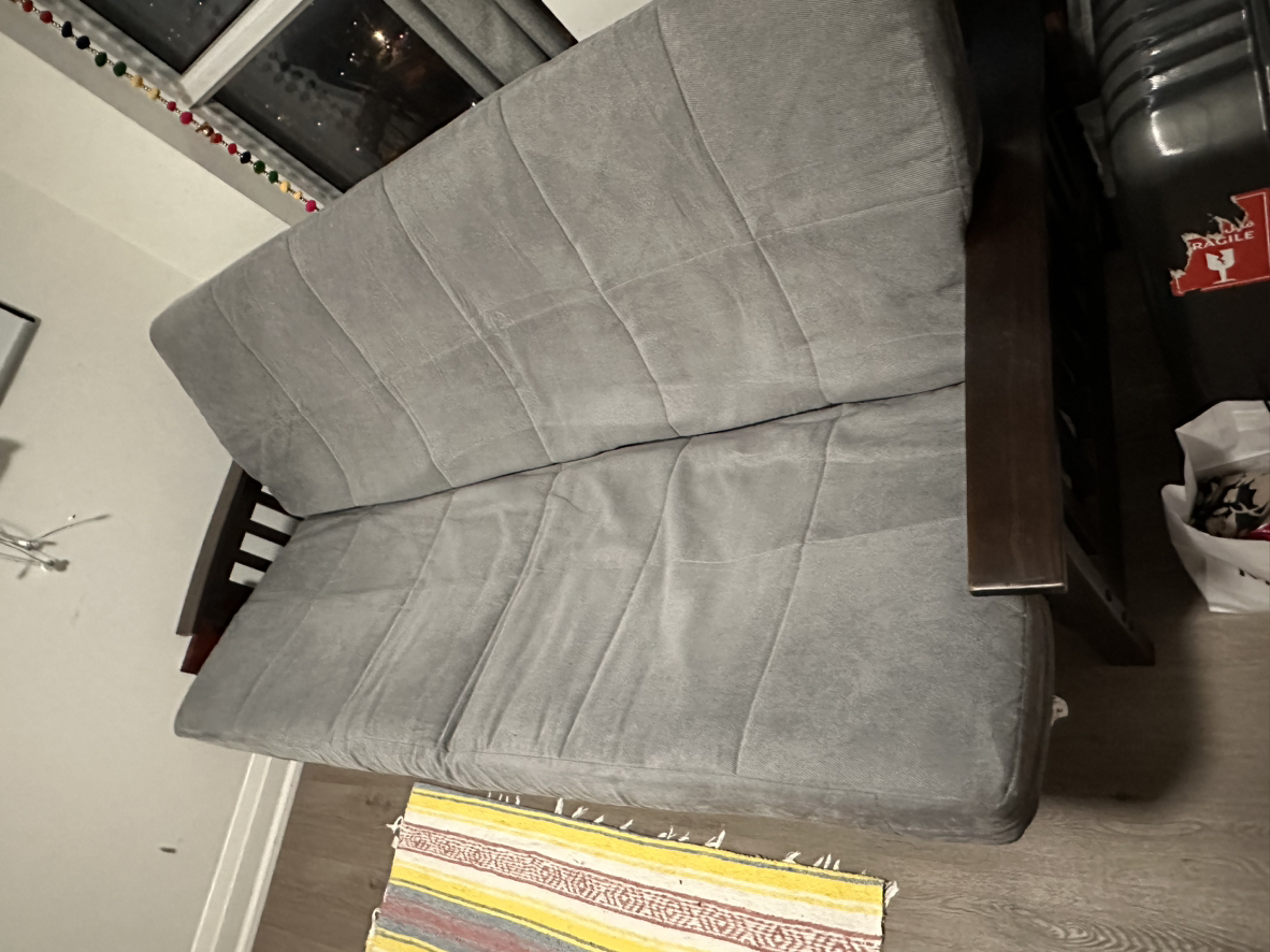 Futon Frame (Sofa Bed) + Grey 8" Deluxe Mattress - photo 3