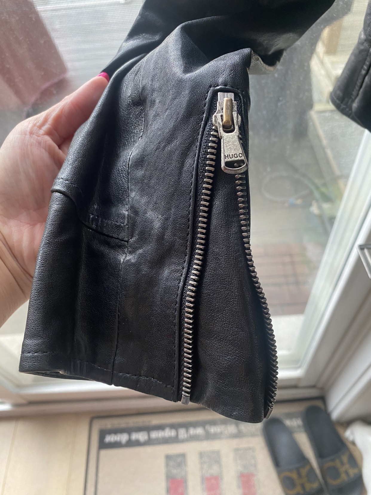 Authentic Hugo Boss Black Leather Jacket image indicator(3)