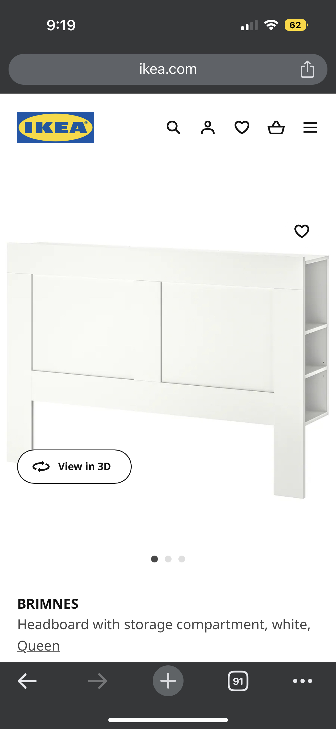IKEA Brimnes Storage Headboard
