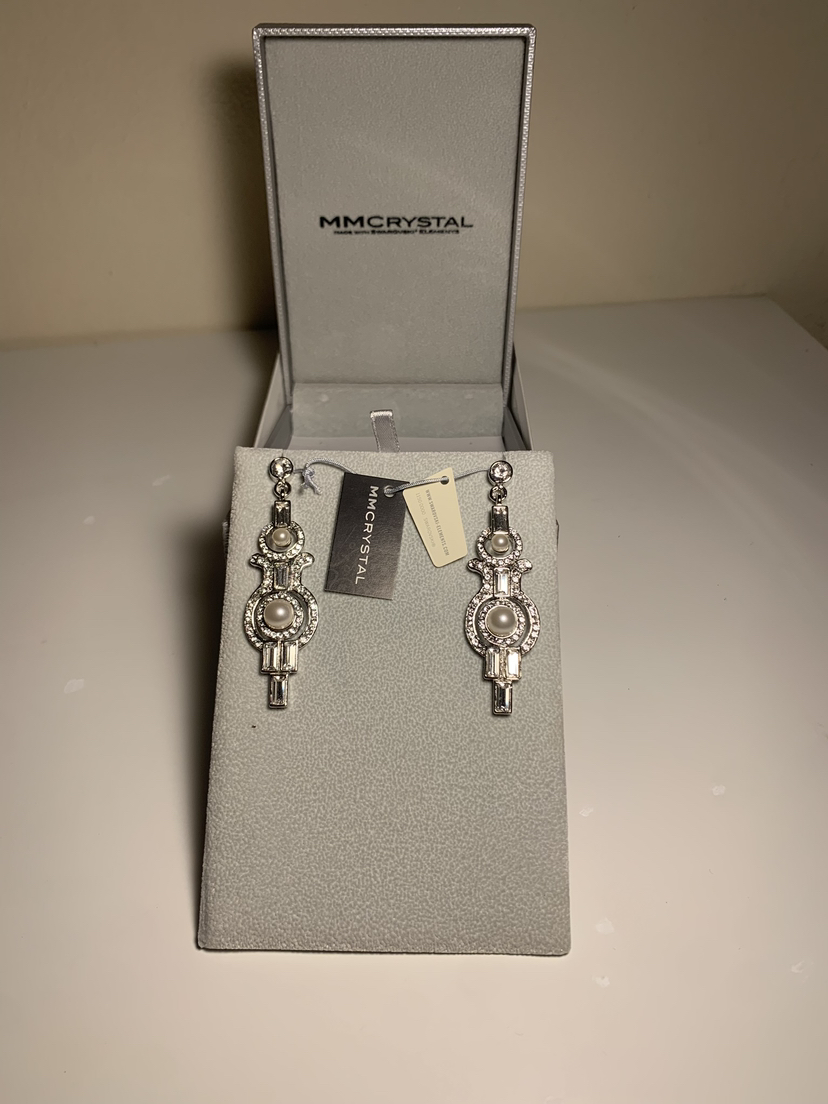 BNIB Swarovski Elements with Pearls Dangle Earrings