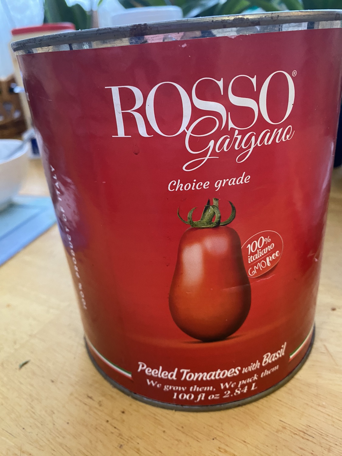 Canned Peeled tomatoes with Basil