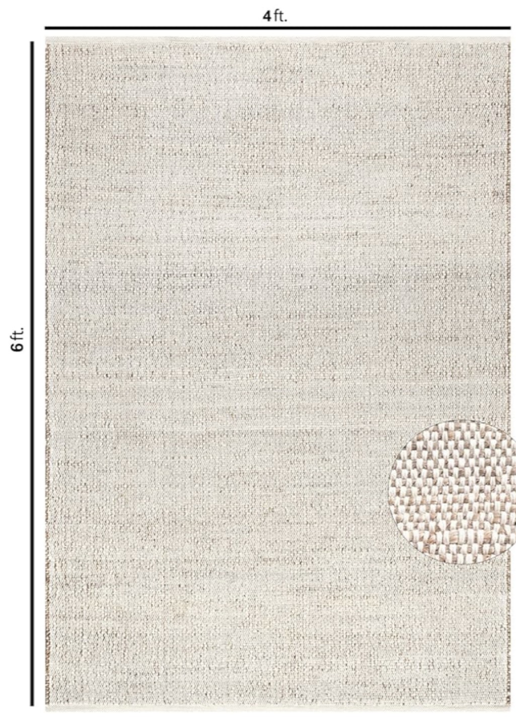 4x6 Hand Woven Carpet - photo 4