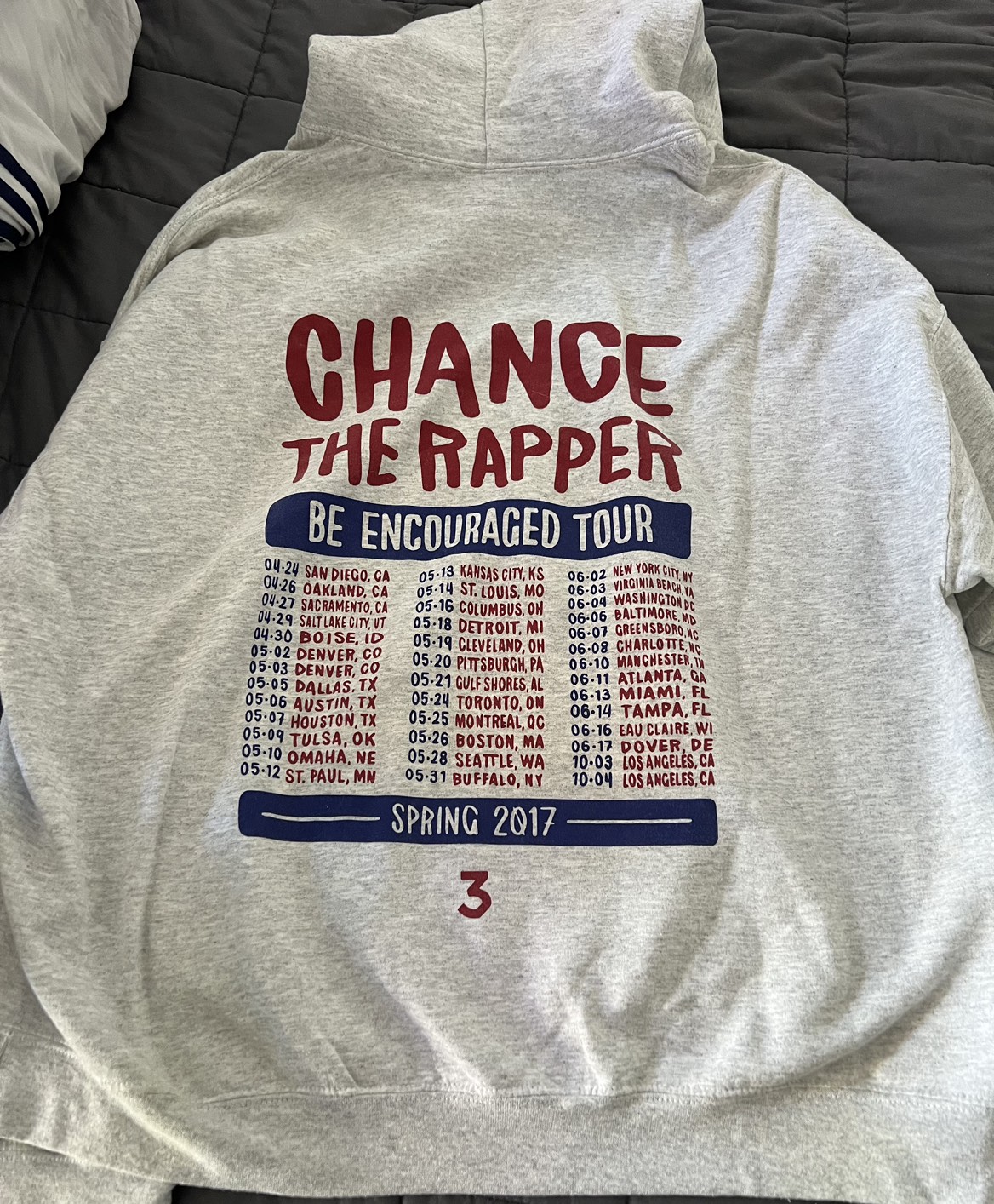 Chance The Rapper Men’s Grey Hoodie Size XXL thumbnail