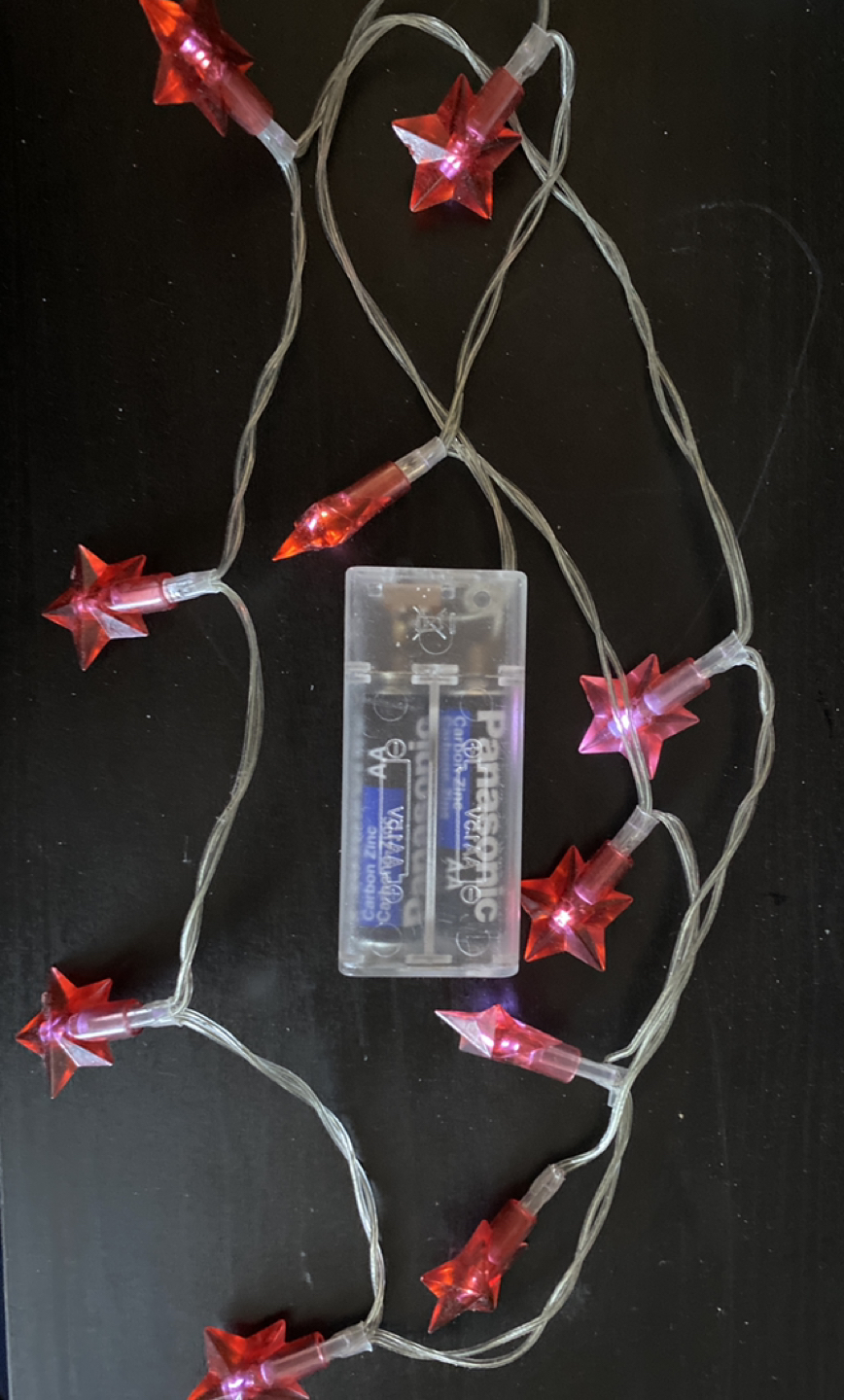 Star and tree string lights (battery not included)