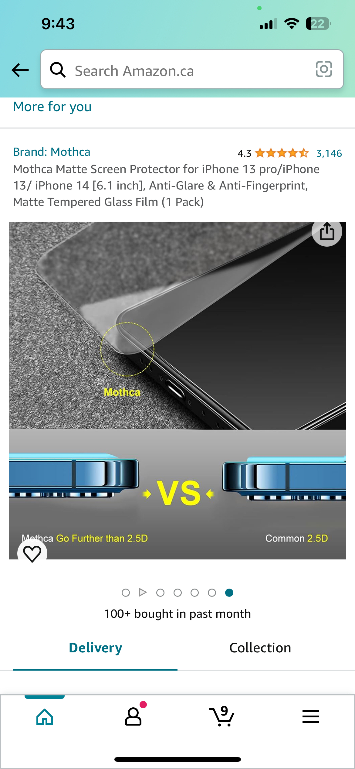 Mothca Matte Screen Protector for iPhone 13 pro/ 13 / 14 image indicator(6)