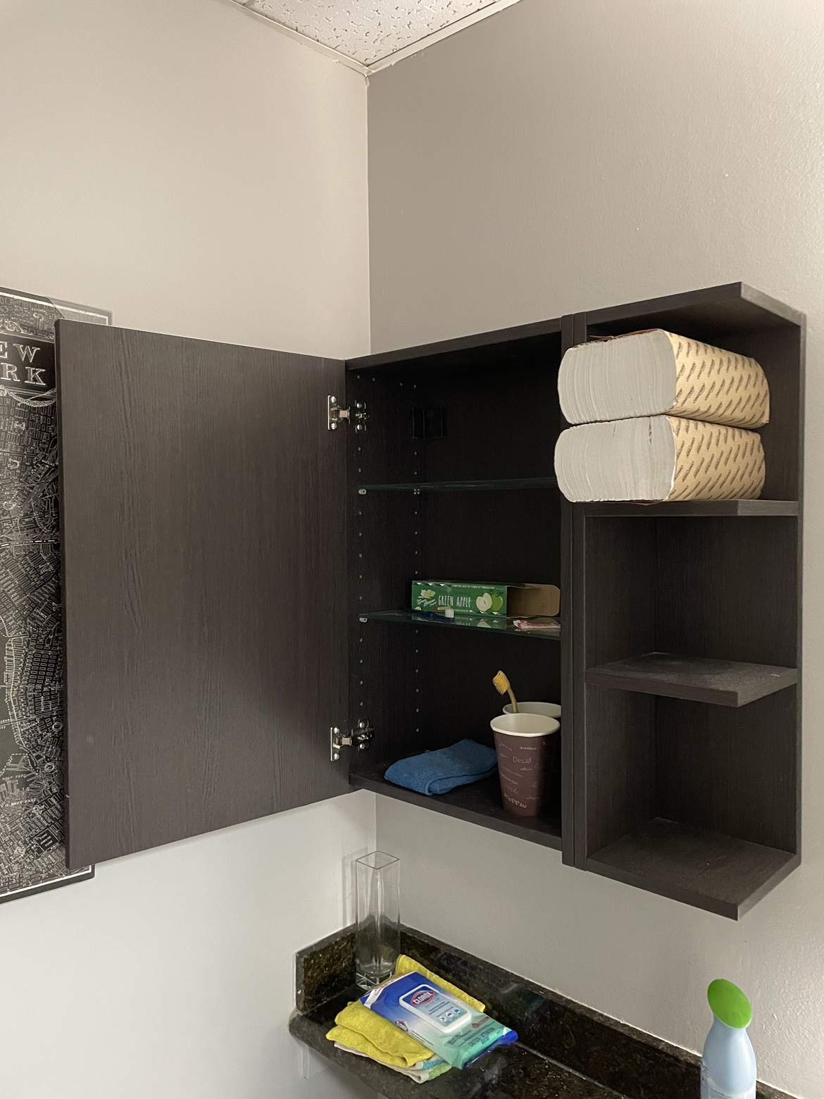 IKEA Bathroom mirror cabinet in dark wood colour - photo 2