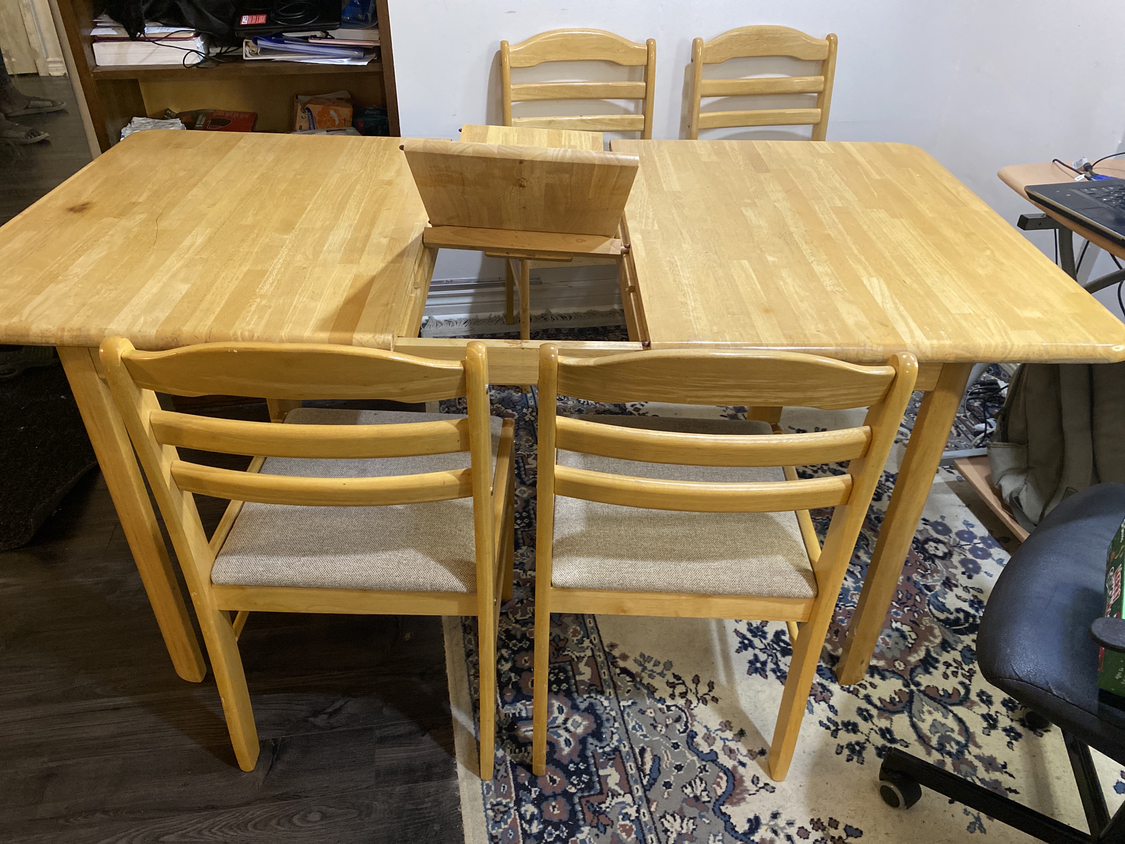 IKEA extendable dining table with 4chairs - photo 4