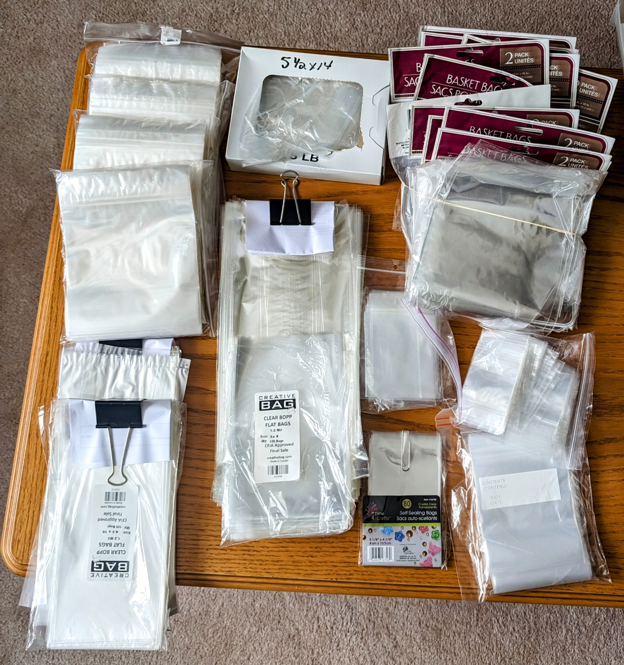Tons of different size plastic bags including Basket bags thumbnail