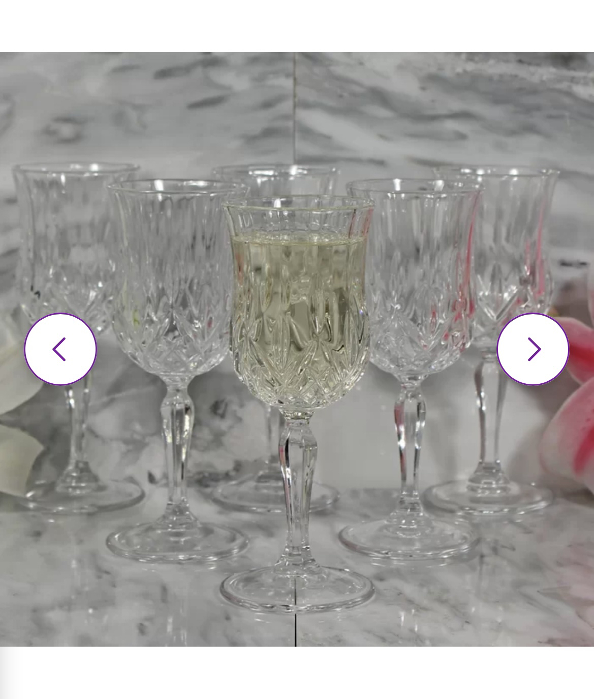 Crystal Wine Glasses - Set of 8