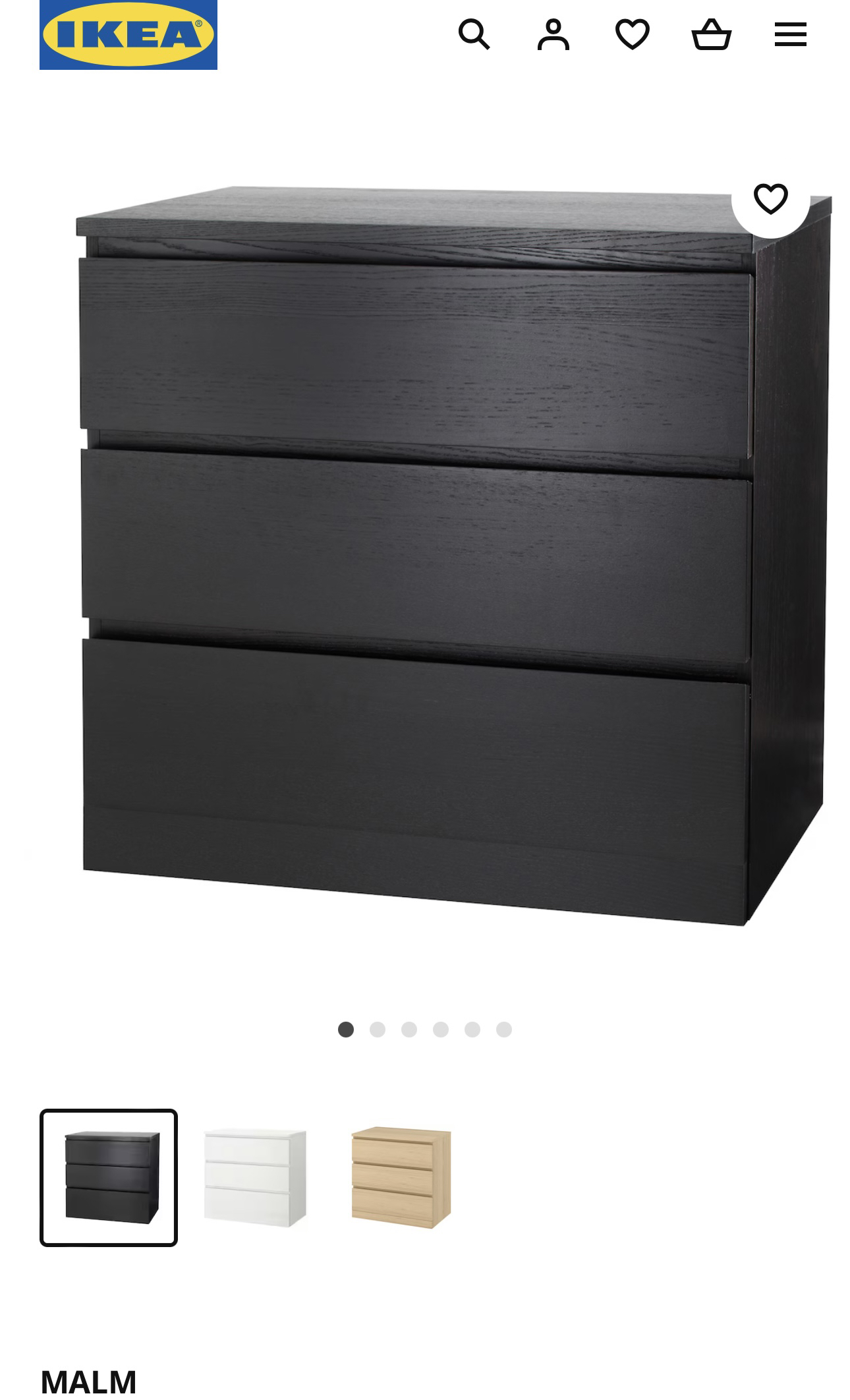 IKEA - MALM 3-drawer dresser