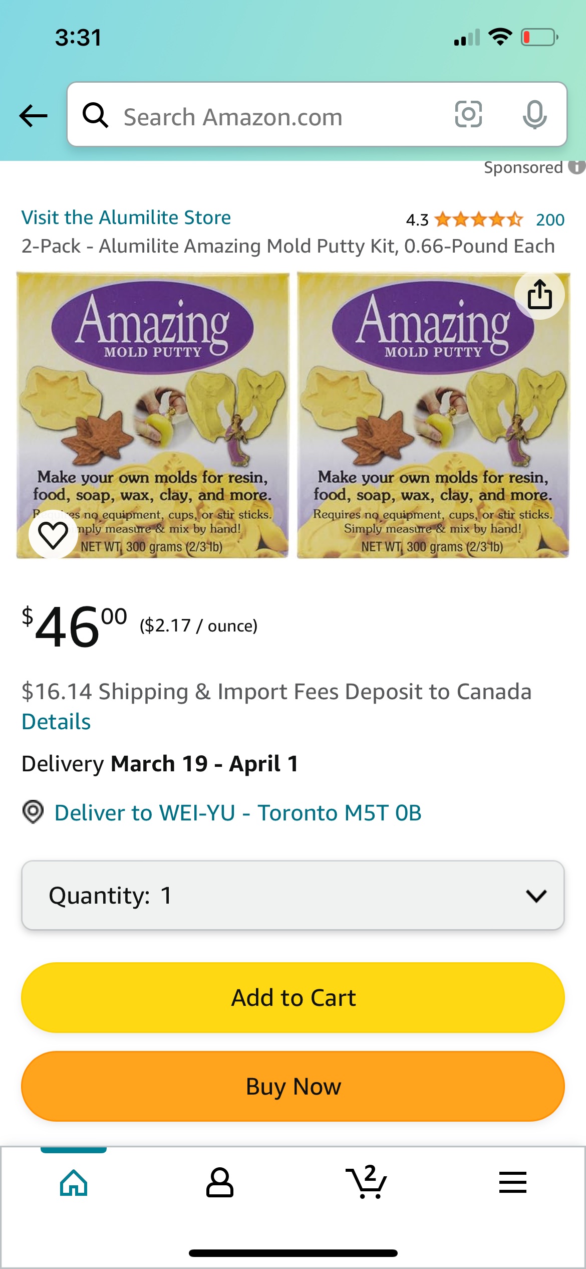 Amazing Mold Putty Kit 1.5 pound each image indicator(3)