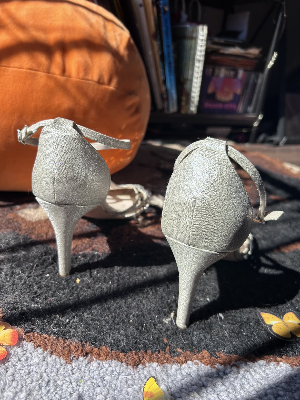 Sparkling Silver Heels | David’s Bridal | Size 10 image indicator(2)