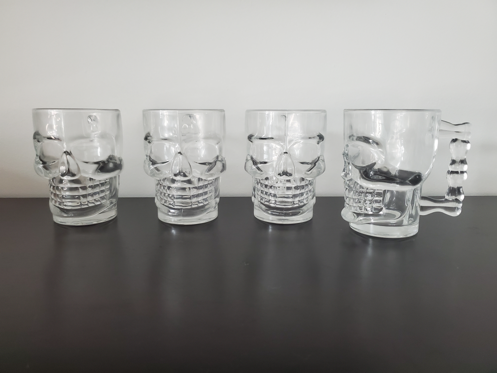 4 Skull Mugs- Glass thumbnail