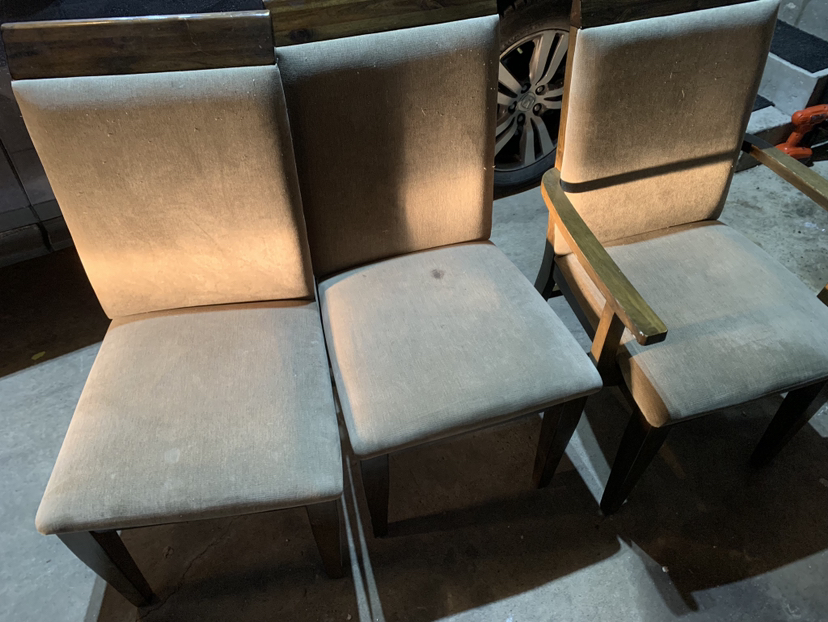 #freecycle solid wood dining chairs - photo 2