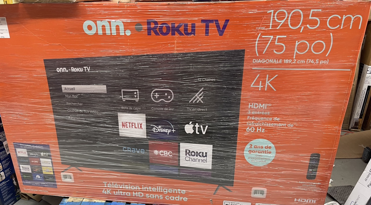 Onn 75” TV thumbnail