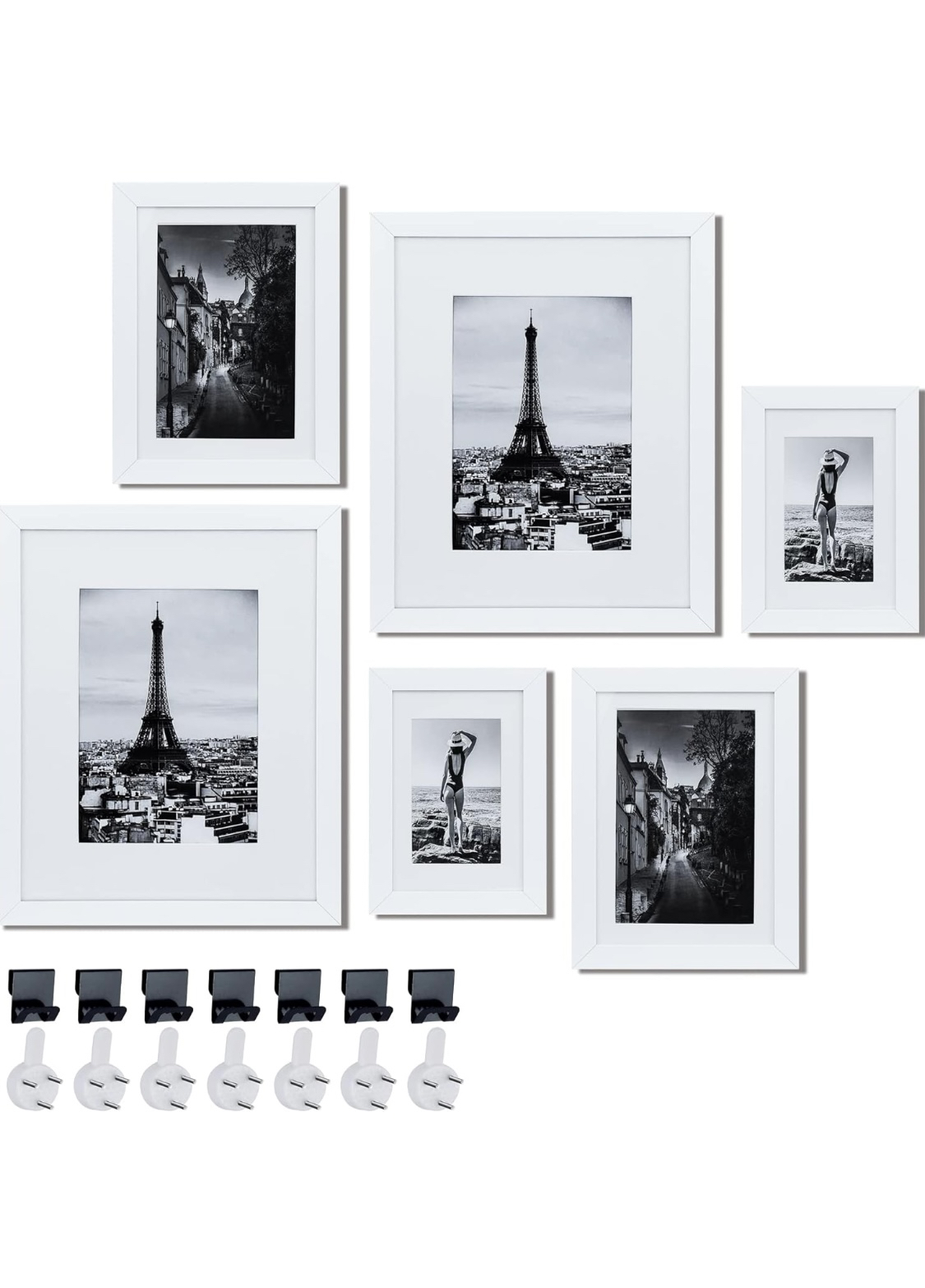 Quality White Picture Frame Set - various sizes thumbnail