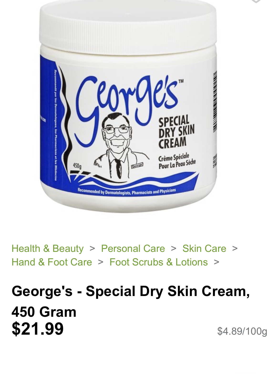 George's - Special Dry Skin Cream, 450 Gram image indicator(2)