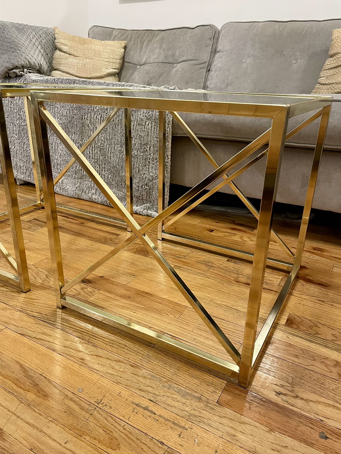 Gold Side Tables/Coffee Table - photo 3