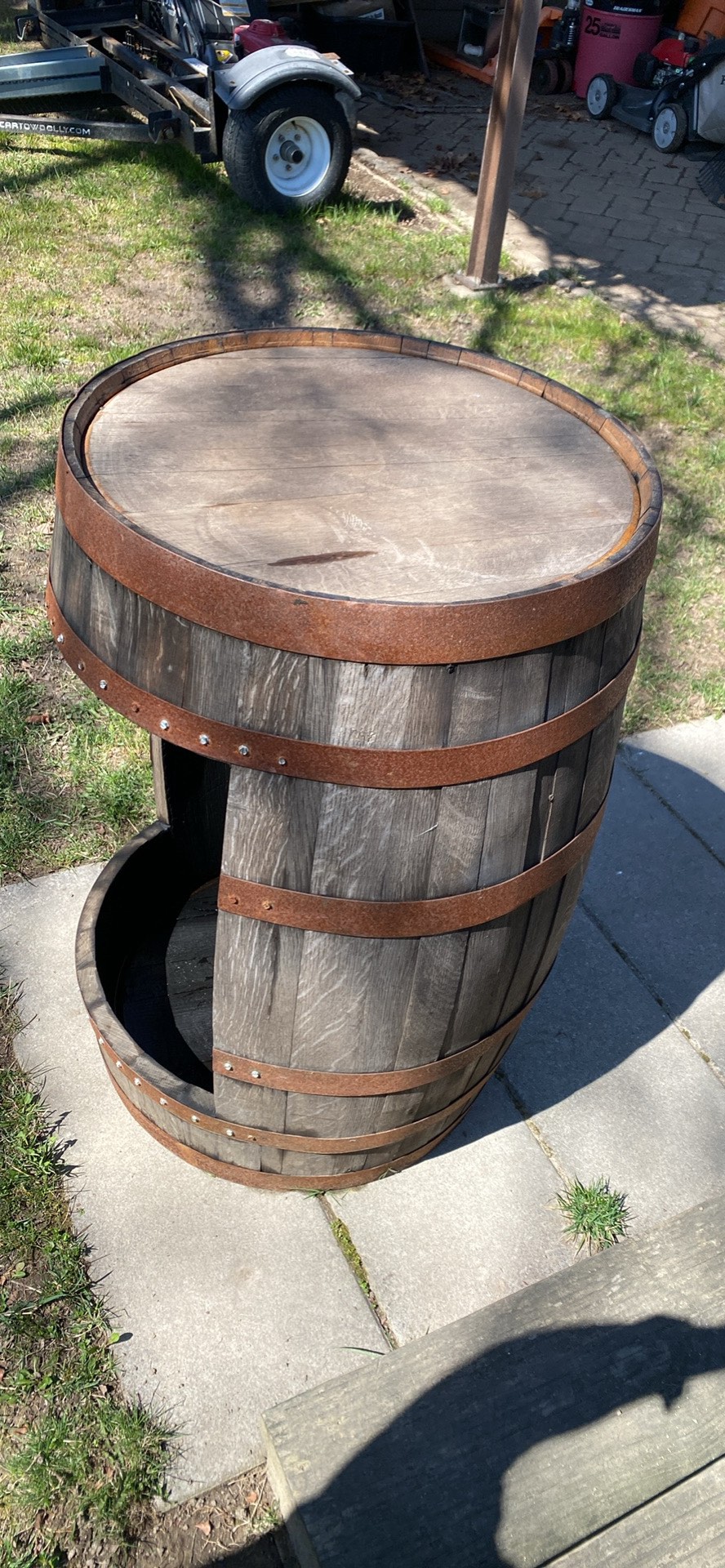 Solid Oak Wine barrel table bar - photo 4