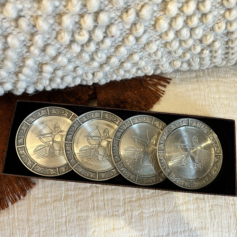Konge Tinn Royal Pewter Coaster Set - photo 2