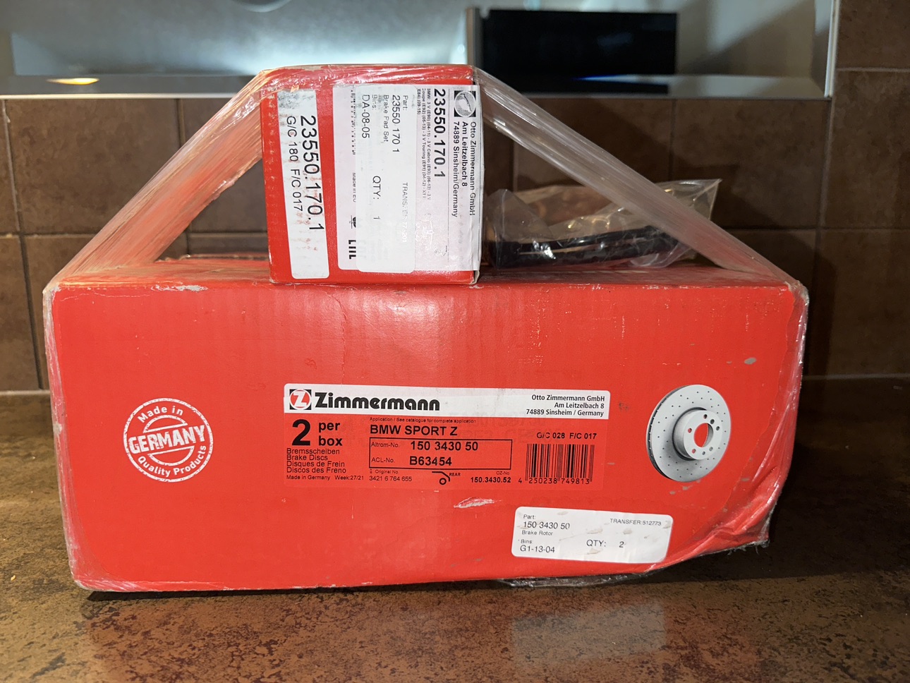 BMW (REAR ) Rotors (2) and Brake sensor