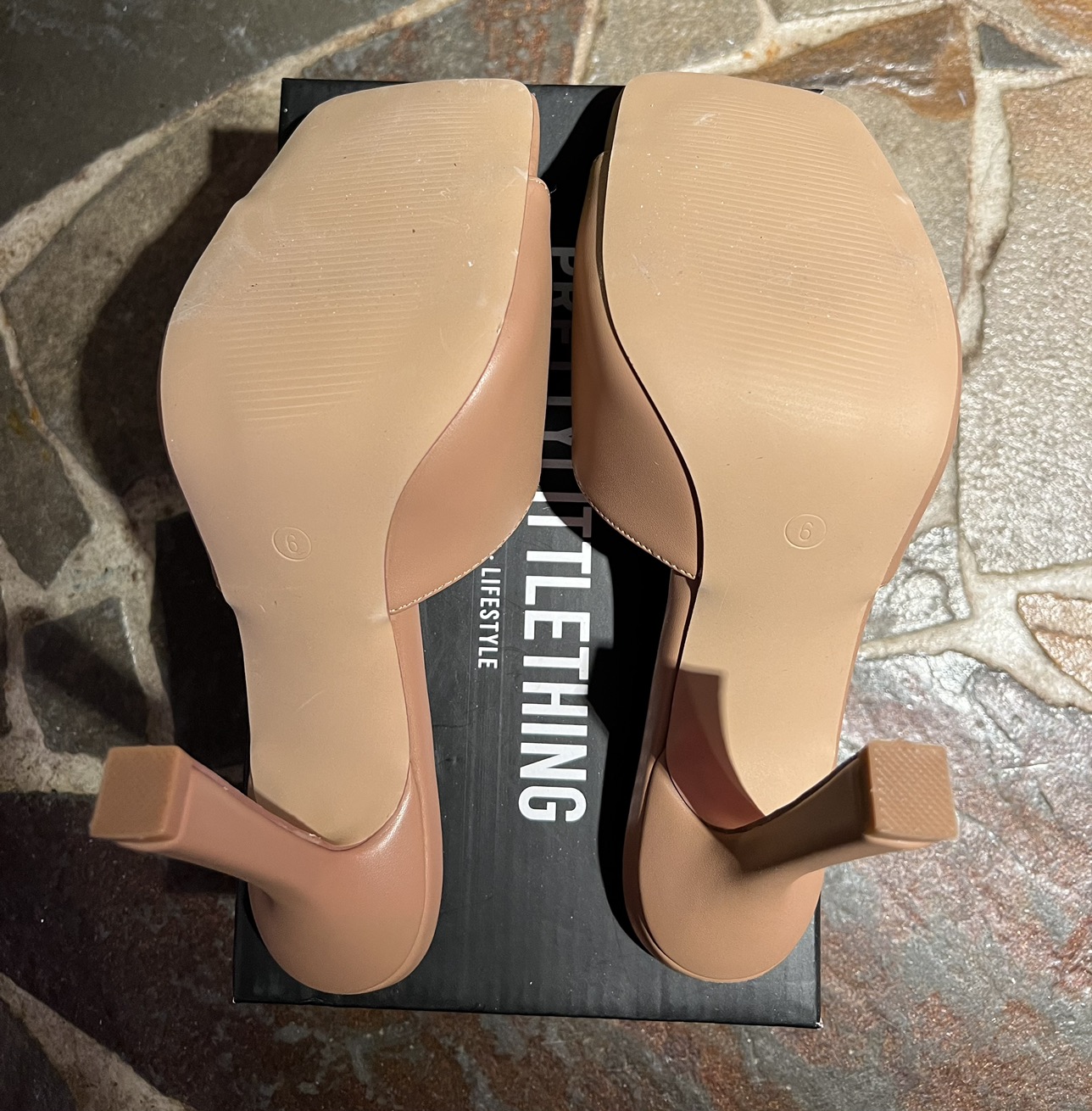 Pretty Little Things Camel Square Toe Heels (Women’s 6)(BNIB) image indicator(5)