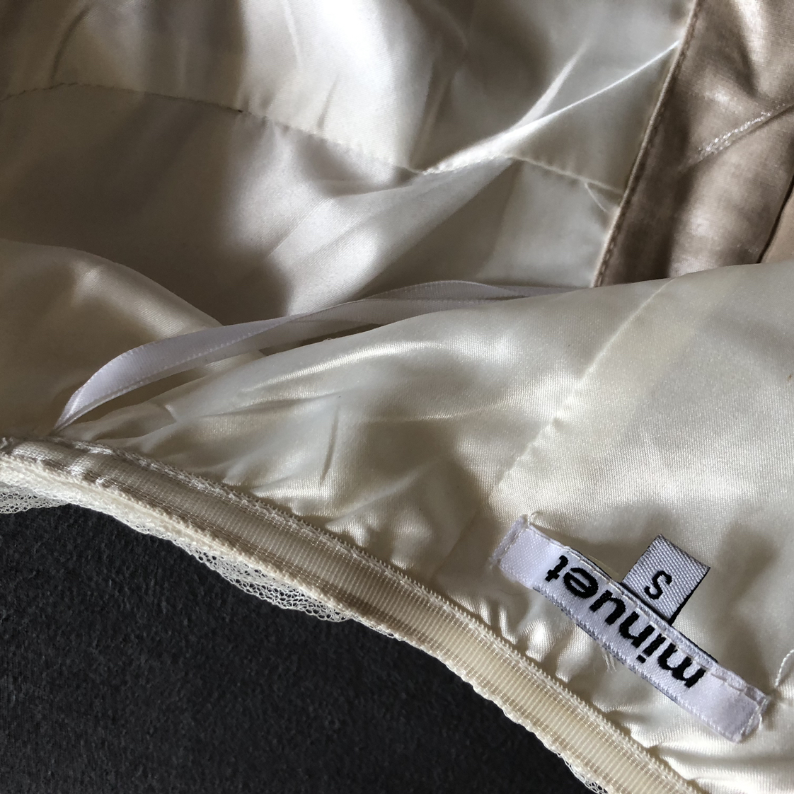 Cute White/Beige Dress image indicator(4)