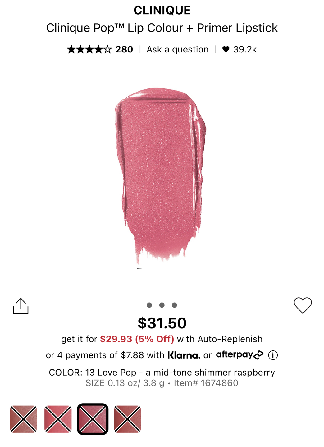 Lipstick Clinique image indicator(3)