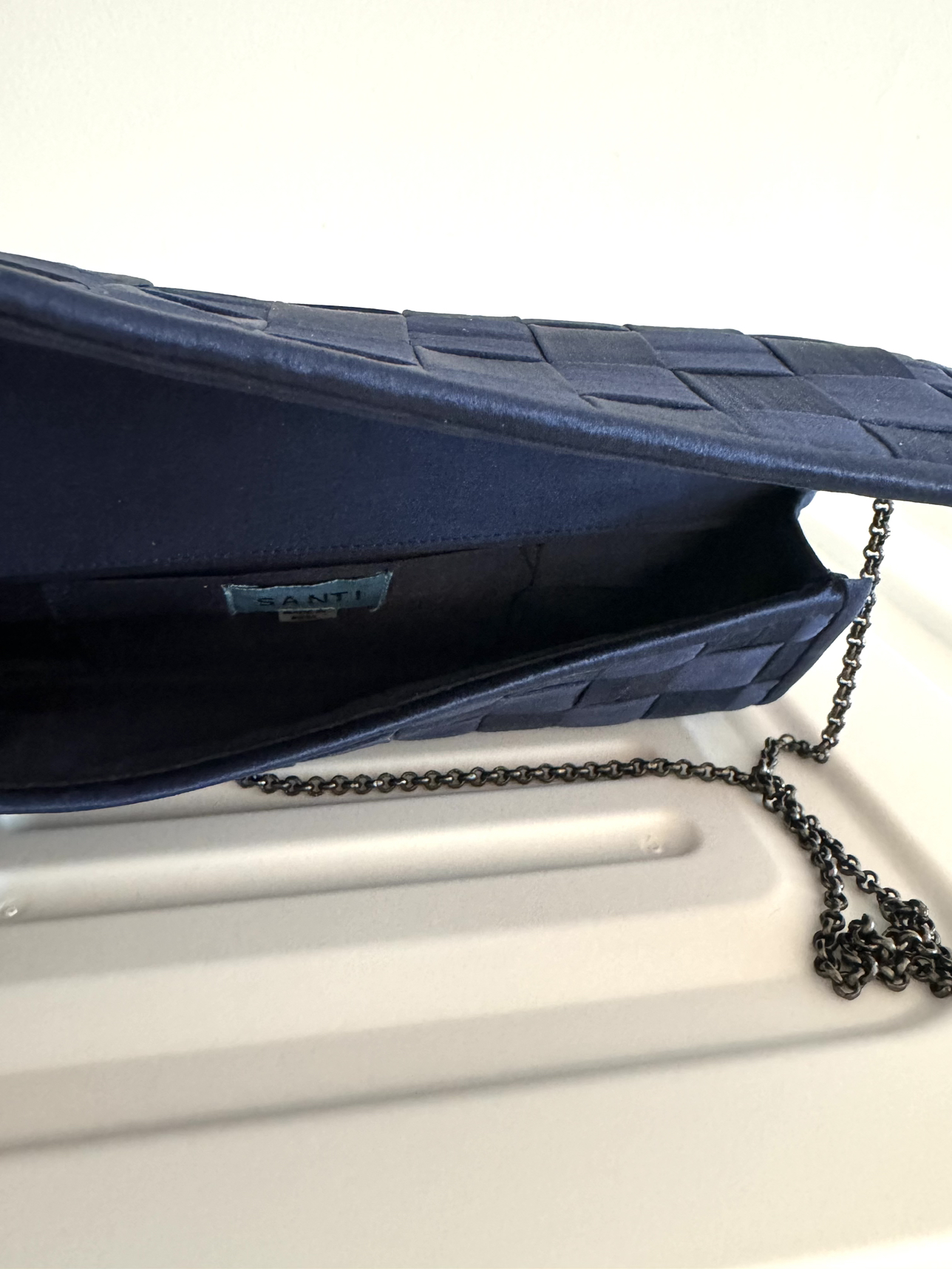 SANTI Mini Blue Silk Bag image indicator(2)