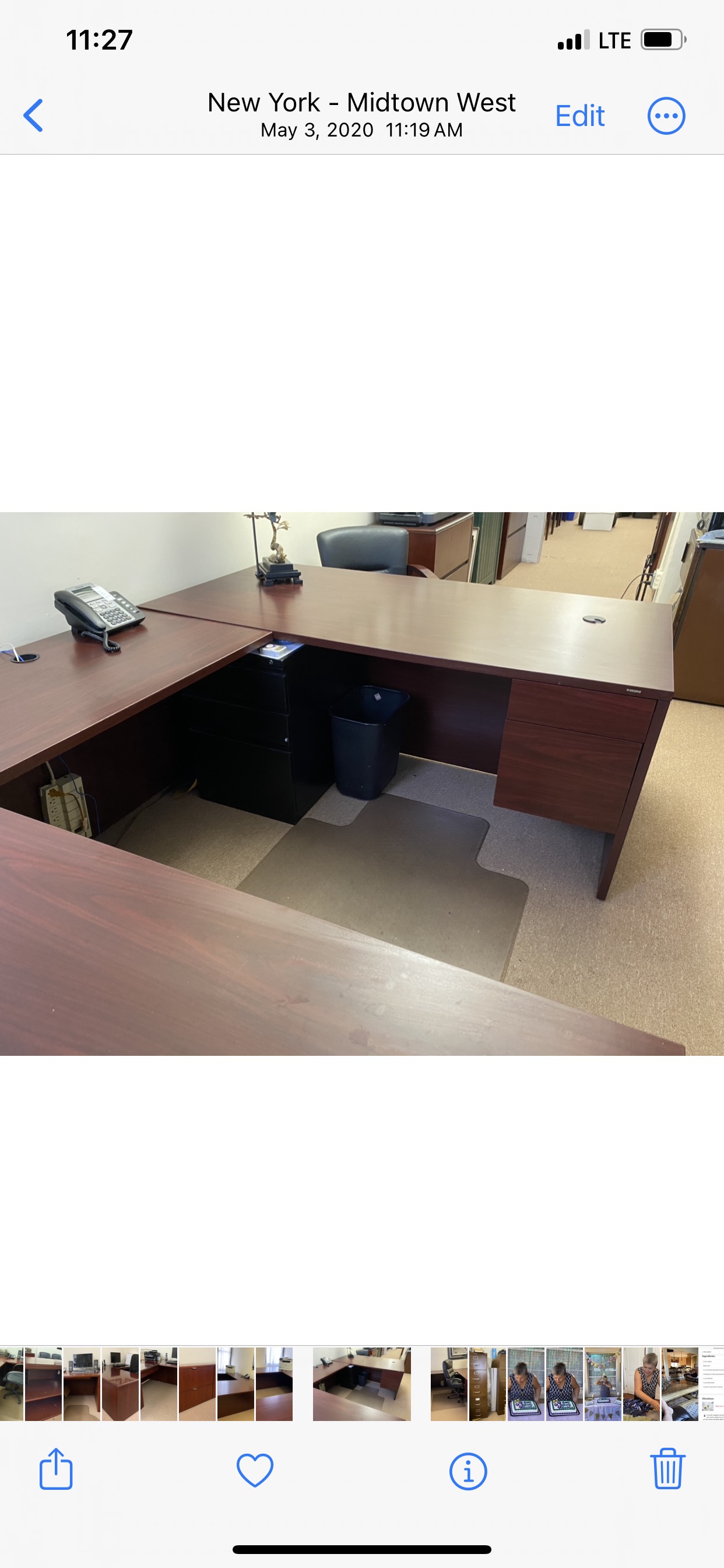 Executive office desk large 3 piece #freecycle image indicator(3)