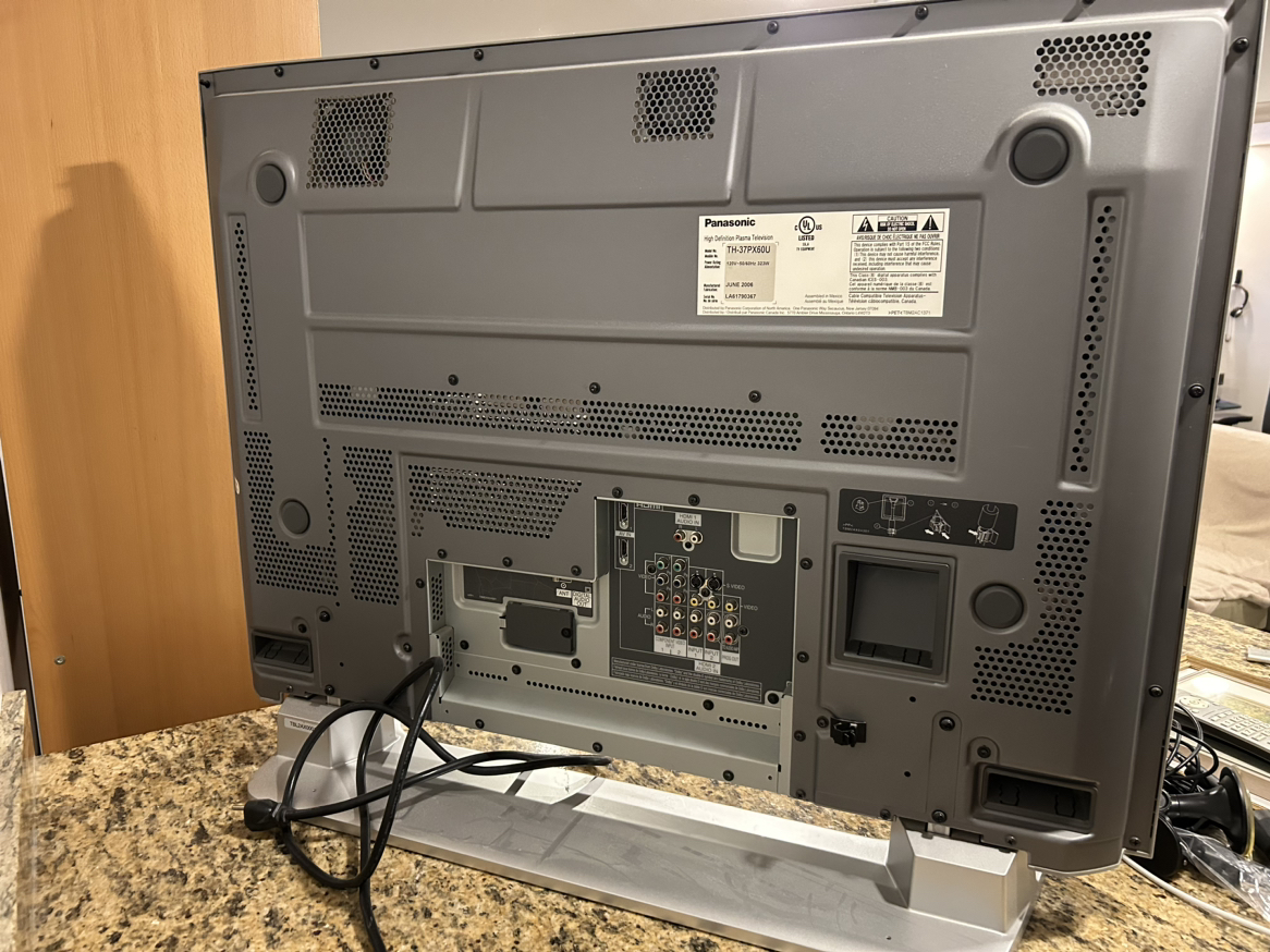 Panasonic Viera 37” HD Plasma Screen TV with stand & remote image indicator(3)