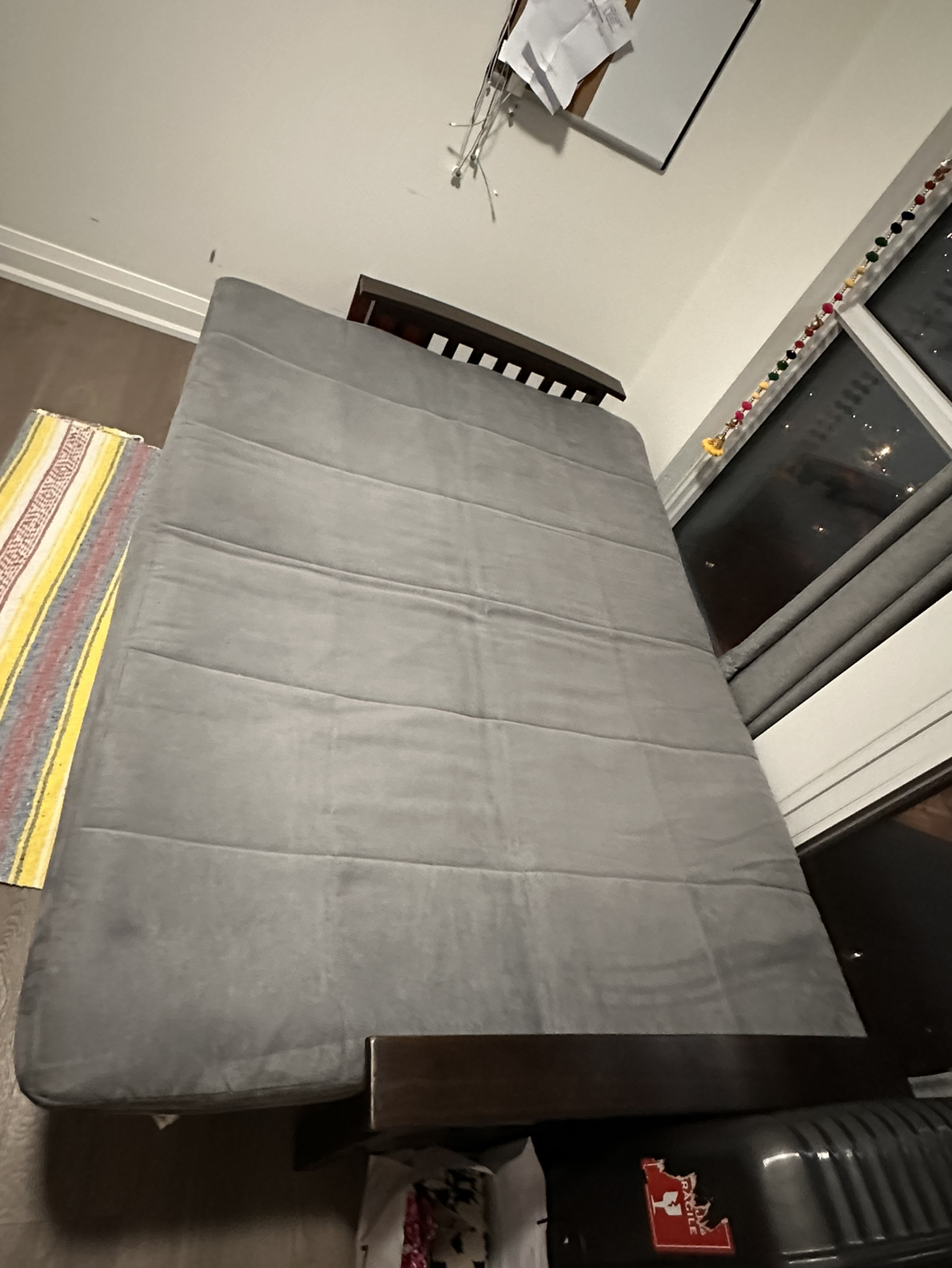 Futon Frame (Sofa Bed) + Grey 8" Deluxe Mattress - photo 4