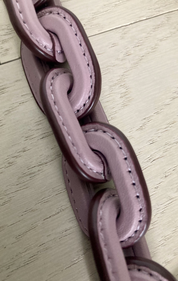 COACH Leather Short Chain Strap Silver/Faded Purple CA088 New image indicator(4)