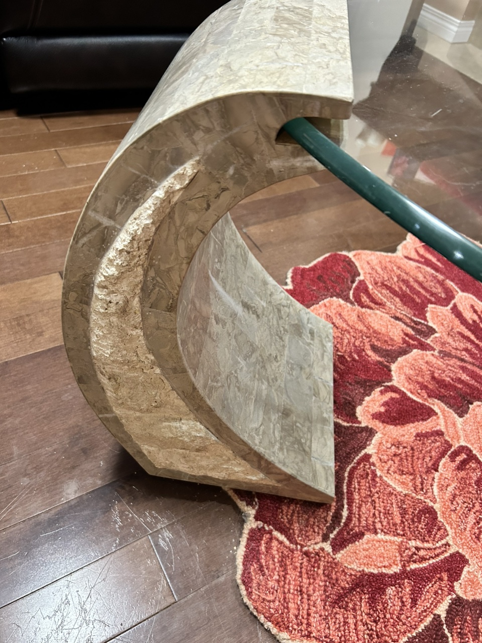 Glass top coffee table - photo 3