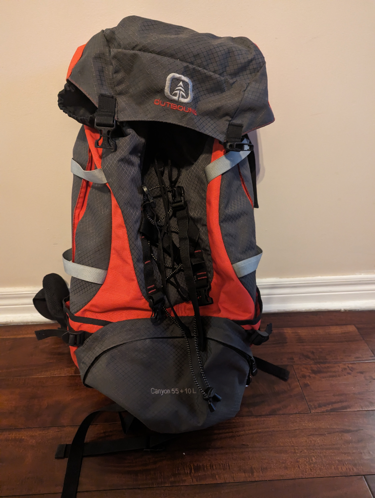 Outbound Canyon Backpack 55L + 10 for Backpacking or Hikes thumbnail