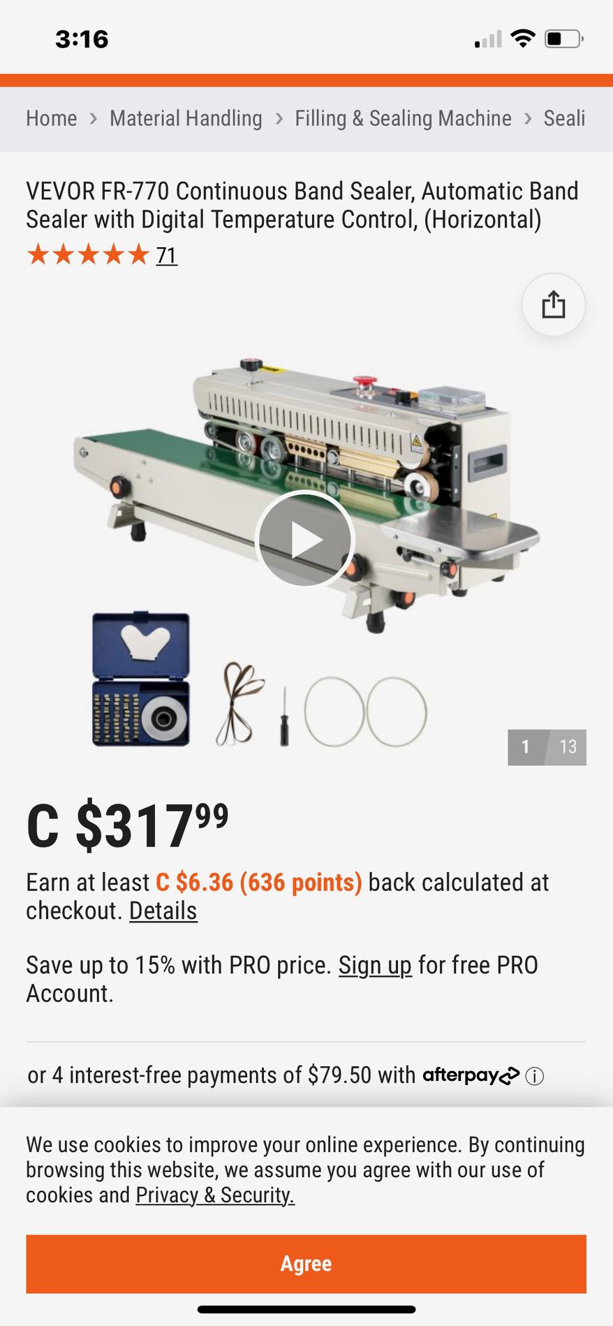 New Automatic band sealer