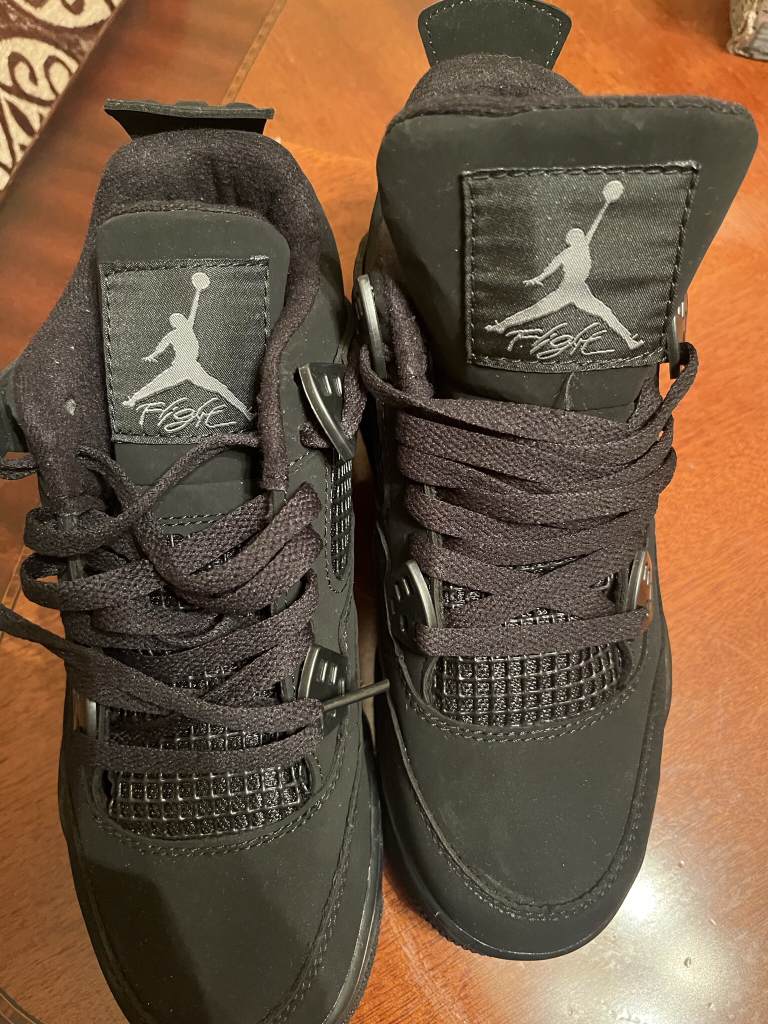 Authentic Jordan 4 Retro Black Cats women’s size 7 thumbnail