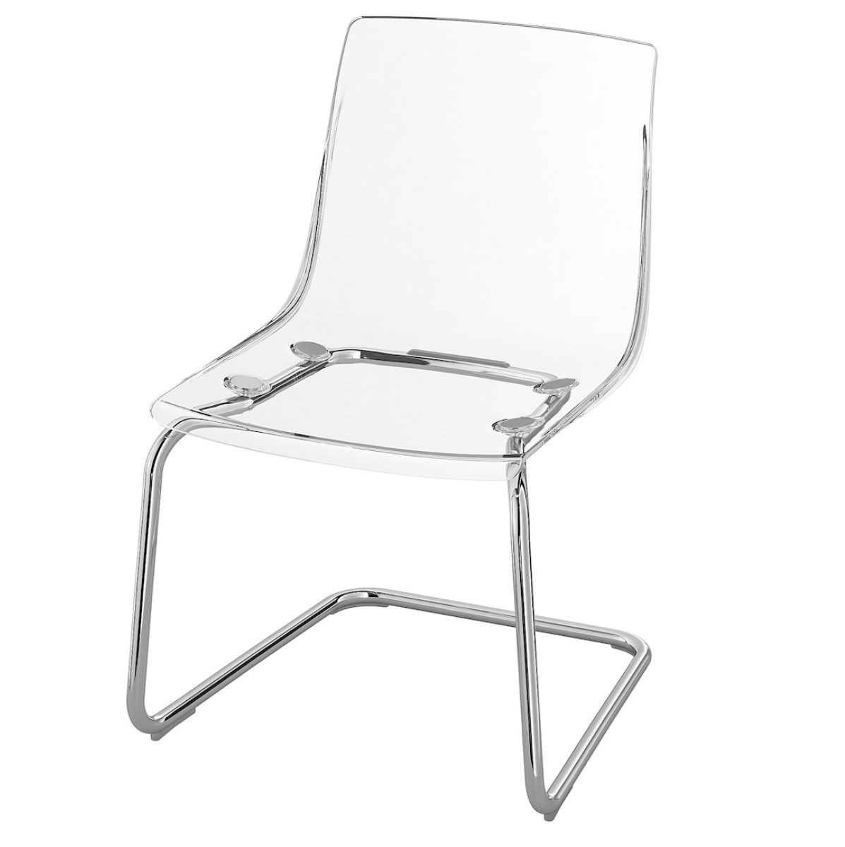 IKEA Tobias Transparent Acrylic Dining Chair - photo 3