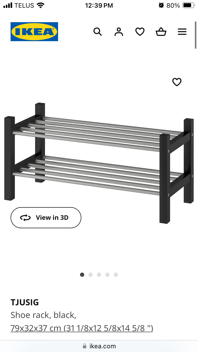 Ikea Tjusig shoe rack x 2