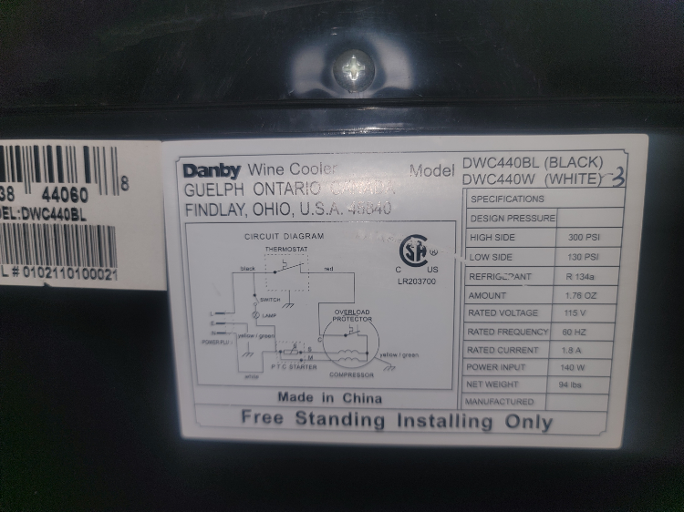 Danby bar fridge image indicator(3)