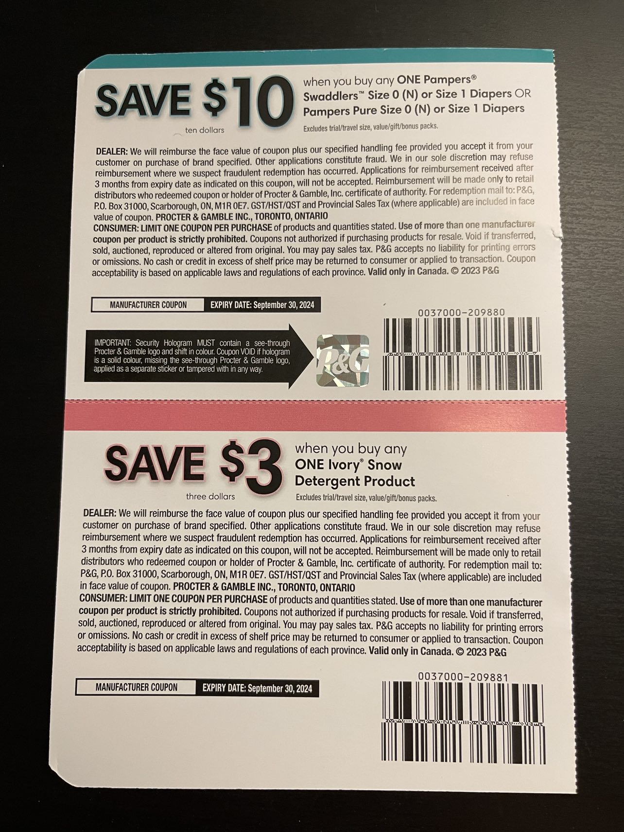 Coupons from Pampers image indicator(2)