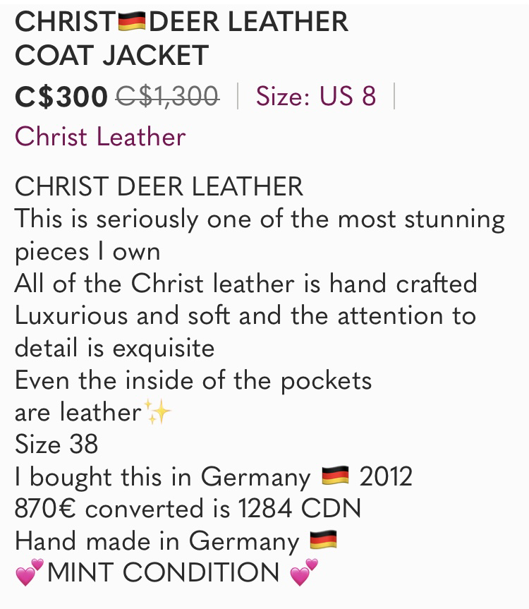 Christ Deer Leather Jacket 🥕 image indicator(8)