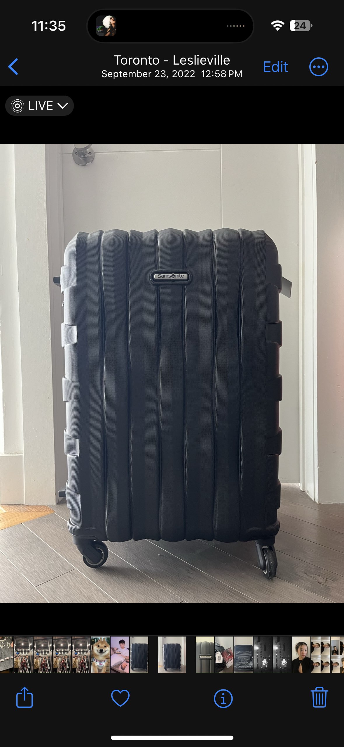 LIKE NEW SAMSONITE PRESTIGE 3D (medium) luggage