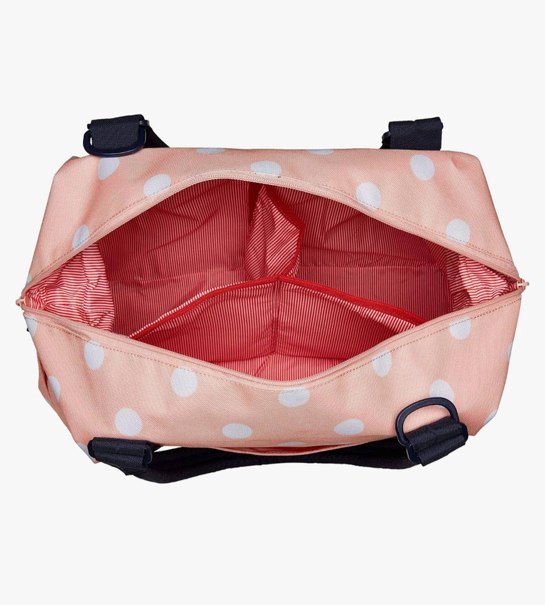 Herschel Supply Co Peach Pink Polka Dot Diaper Bag w Change Mat image indicator(6)