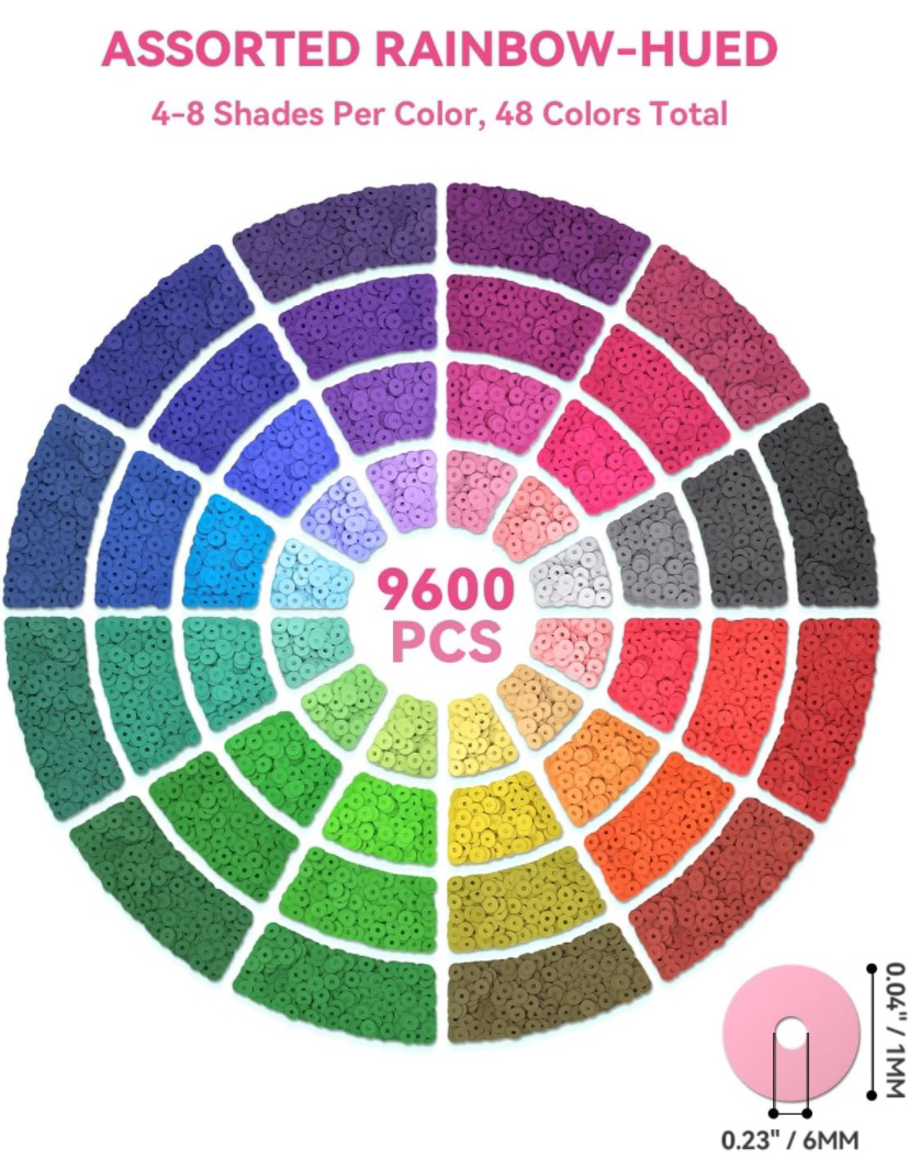 11000 Pcs Polymer Clay Beads Bracelet Making Kit for Girls image indicator(2)