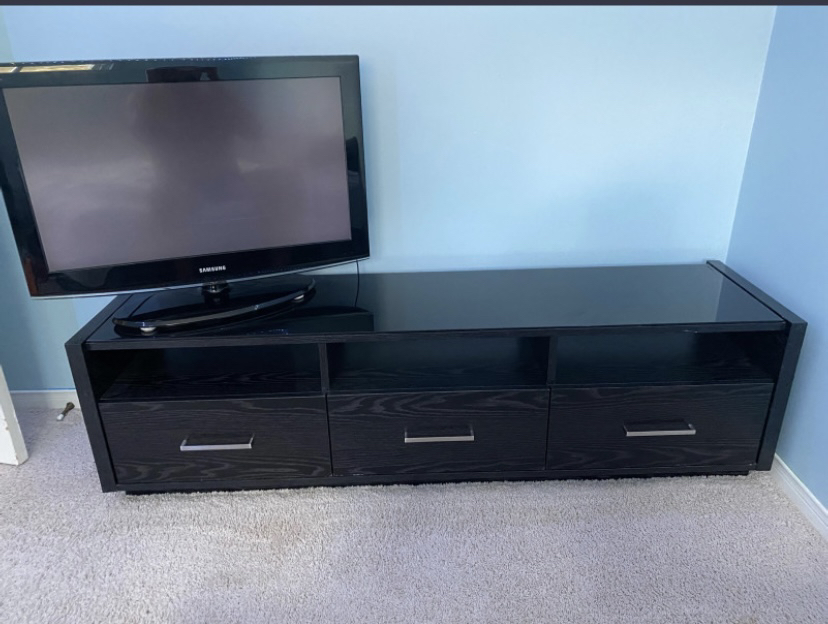Wood Modern Glass Top Table