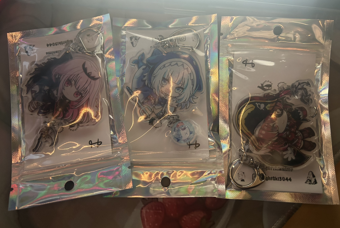 Hololive keychain gura, calli, and marine thumbnail