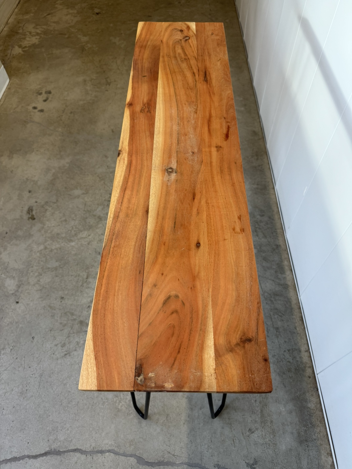 Mid-Century Modern Hairpin Console Table - photo 3